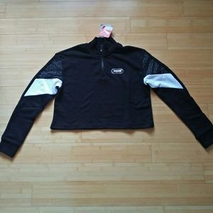 -NWT- Women's Puma Rebel Cropped Sweatshirt S